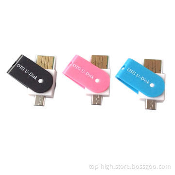 2014 new product 2-in-1 OTG card reader microSD